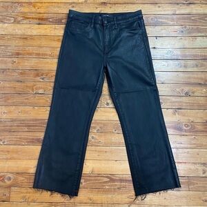 JOE’S jeans black coated stretch ankle cut off bottom high rise straight size 31